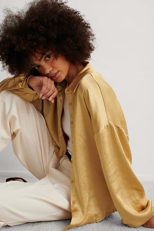 Gold Satinbluse