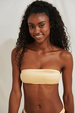Yellow Haut De Bikini Bandeau