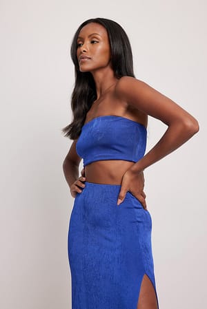 Dark Blue Bandeau Top