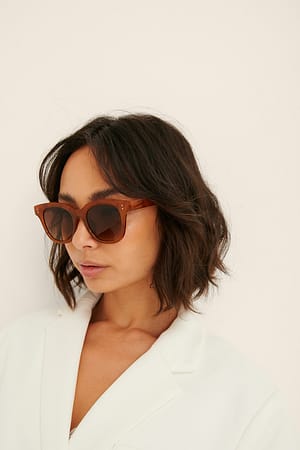Light Tortoise Basic Big Squared Sunglasses
