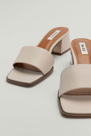 Basic Block Heel Mules
