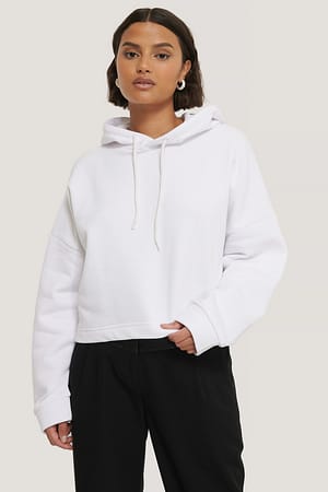 Schlichter Cropped Hoodie