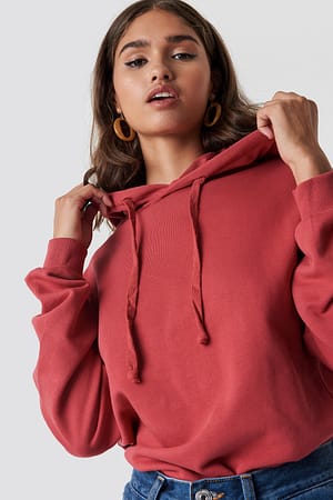 Washed Red Basic Hettegenser