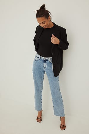 Acid Blue Detaillierte Jeans