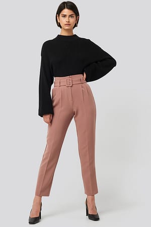 Belted Suit Pants