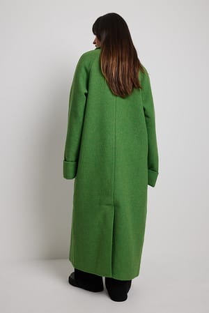 Green Oversized kappa med stor krage