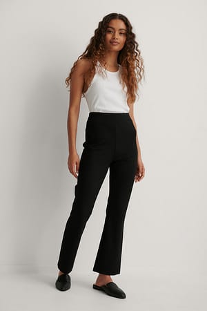Black Bootcut Jersey Pants
