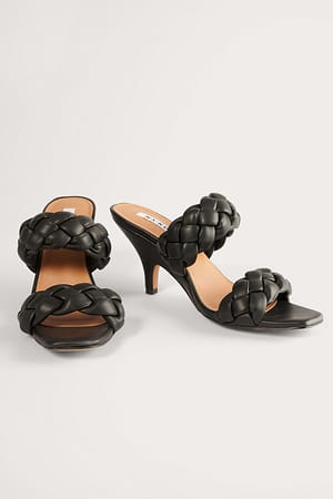 Braided Wedge Mules
