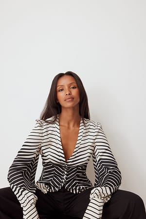 Print Satinbluse