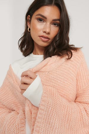 Dusty Pink Gebreid Vest
