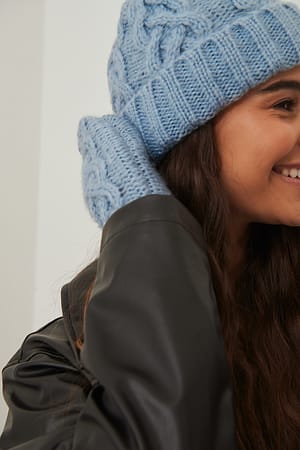 Dusty Blue Beanie-Mütze