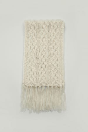 Offwhite Strikket skjerf