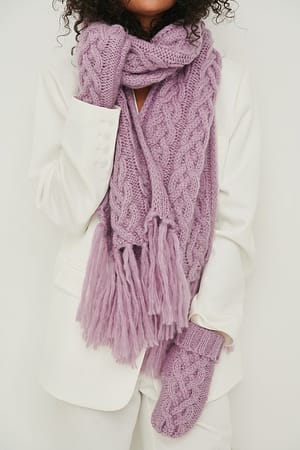 Dusty Purple Strikket skjerf