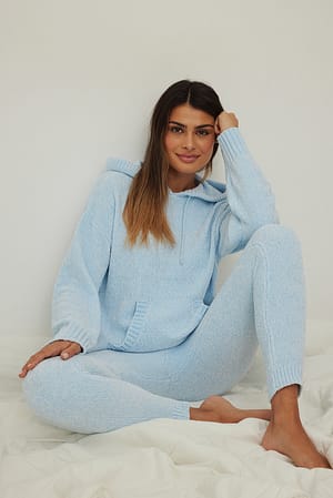 Lavender Blue Gestrickte Leggings aus Chenille