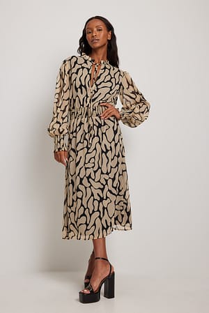 Chiffon Midikleid