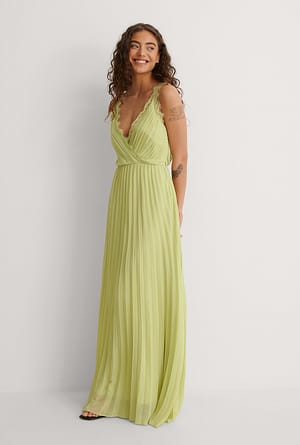 Dusty Green Maxikjole I Chiffon