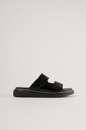 Contrast Stitch Slippers