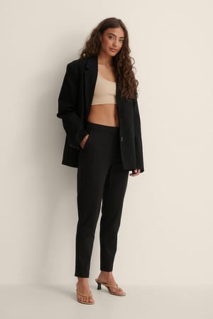 Black Slacks i bomuldsblanding