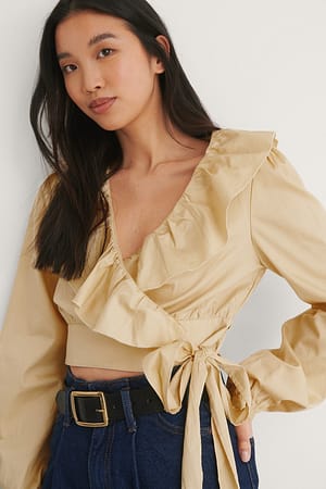 Light Yellow Organische Baumwollbluse