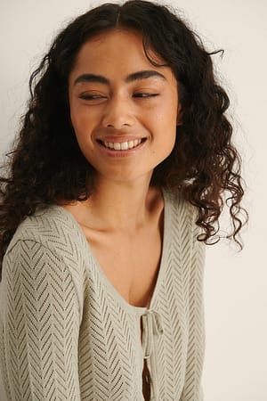 Green Pull En Maille Crochet
