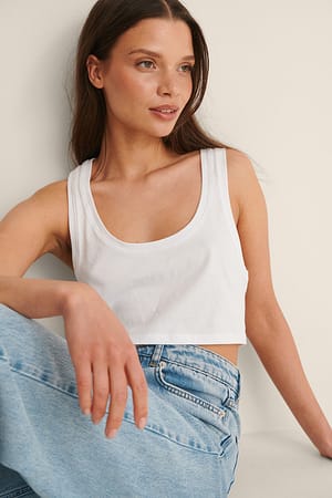 Kort jersey-topp