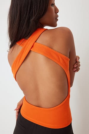 Orange Krydset top