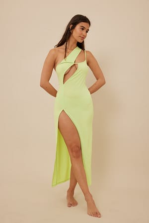 Green Midikleid mit Cut-out