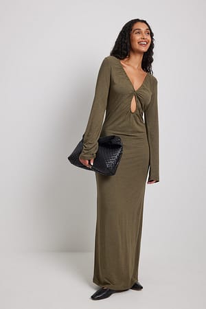 Brown Maxidress Cut-out