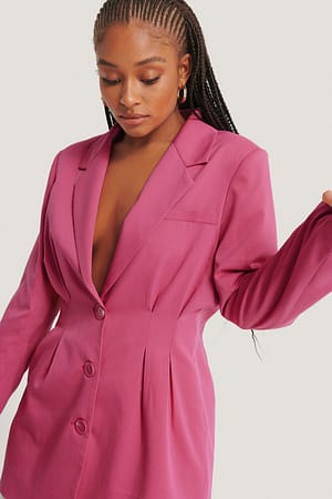 Fuchsia Blazer mit Abnäher