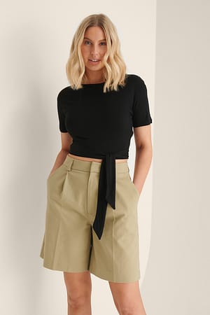 Black Haut Dos Noué Ouvert