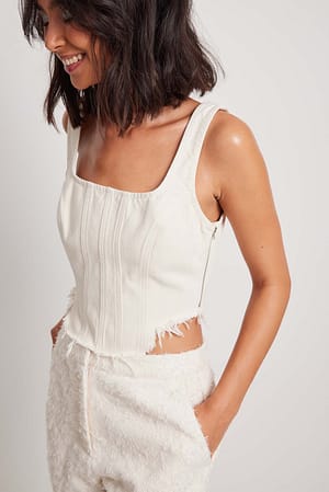 Offwhite Denim Corset