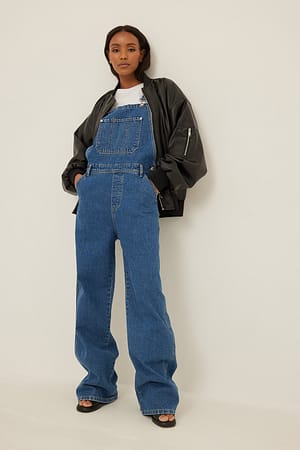 Mid Blue Økologisk smækbukser i denim