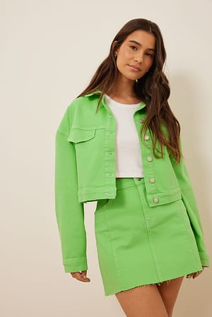 Green Organisches Denim-Minirock