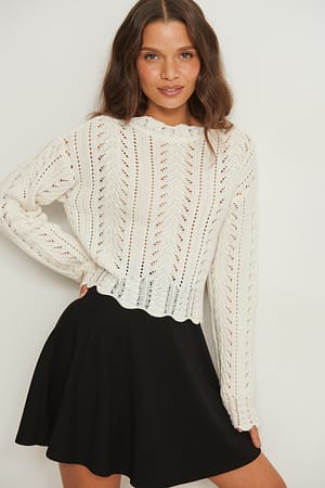 Pull en tricot ornementé