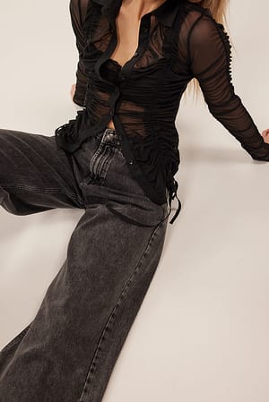 Black Skjorte i mesh
