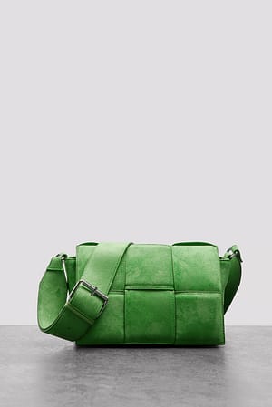 Kiwi Green Sac à bandoulière en faux daim
