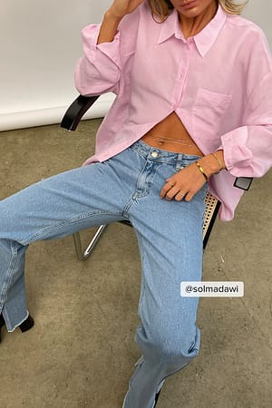 Pink Flowy Modal Shirt