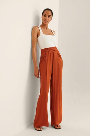 Rust Pantalon à poche fluide