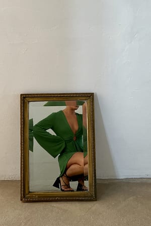 Green Mini-jurk met ringdetail en lange mouwen