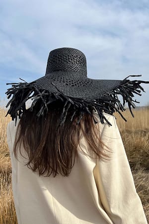 Black Chapeau de paille