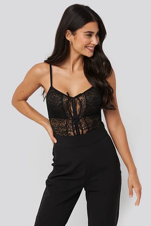Front Detail Lace Bodysuit