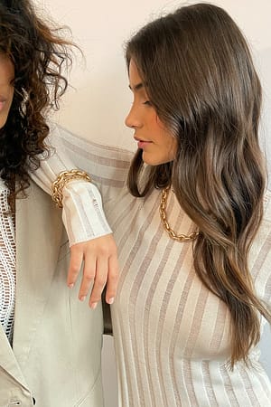 Gold Frosted Double Pack Bracelet