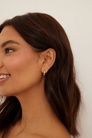 Gold Gold Plated Drop Shape Hoops