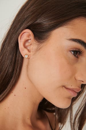 Gold Guldpläterade glittrande örhängen