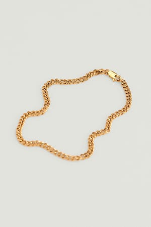 Bracelet de cheville chaîne plaqué or