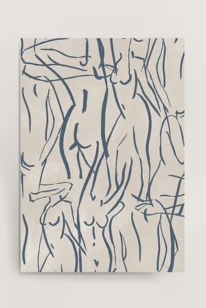Blue Póster Graphic Bodies