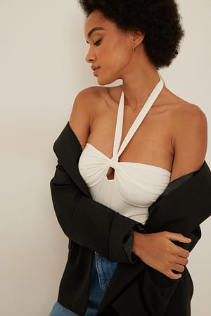 Offwhite Halterneck Detail Body