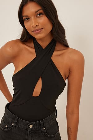 Black Halterneck bodysuit