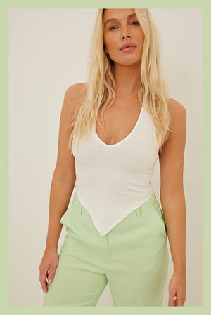 Offwhite Ribbet halterneck-top