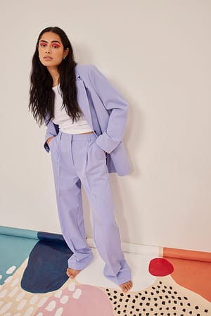 Violet Heavy High Waist Suit Pants